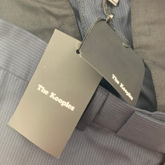 THE KOOPLES Size 32 Navy Stripe Wool Zip Fly Dress Pants - Picture 5 of 5